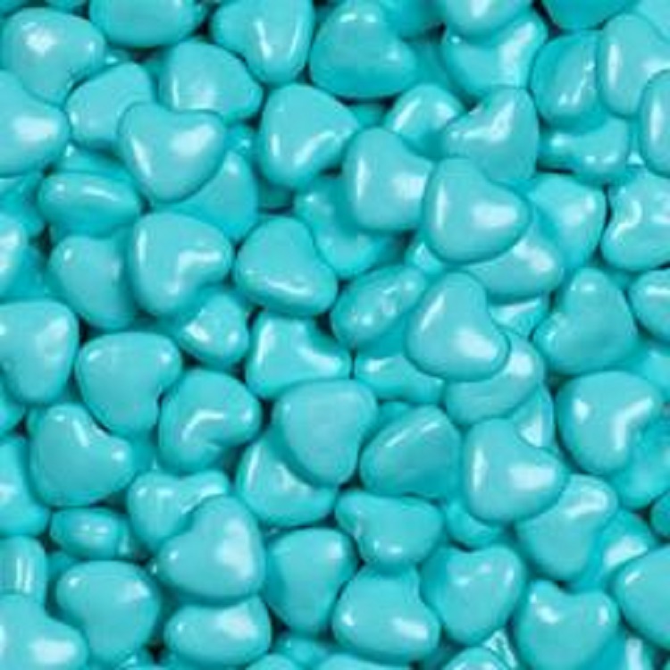 Shimmer Light Blue Candy Hearts ~ 2lbs