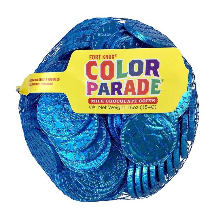 Fort Knox Chocolate Caribbean Blue Coins - 1lb