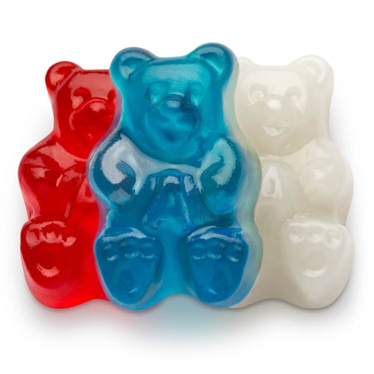 Albanese Red White Blue Freedom Gummi Bears ~ 5lb Bag