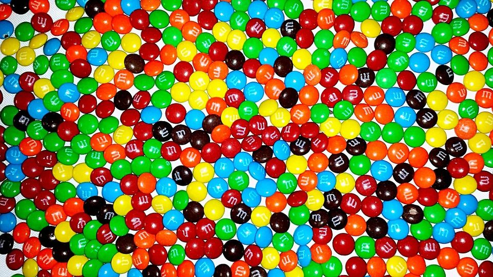 Colorful M&Ms in your company colors