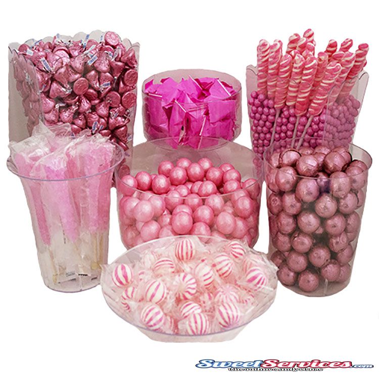 Pink candy display