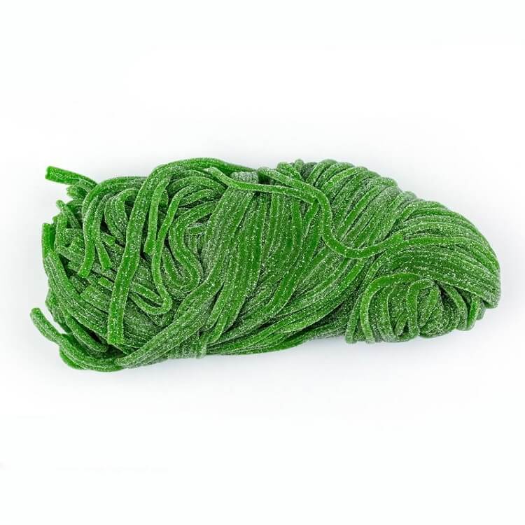 Gustaf's Sour Apple Licorice Laces - 2lb Bag
