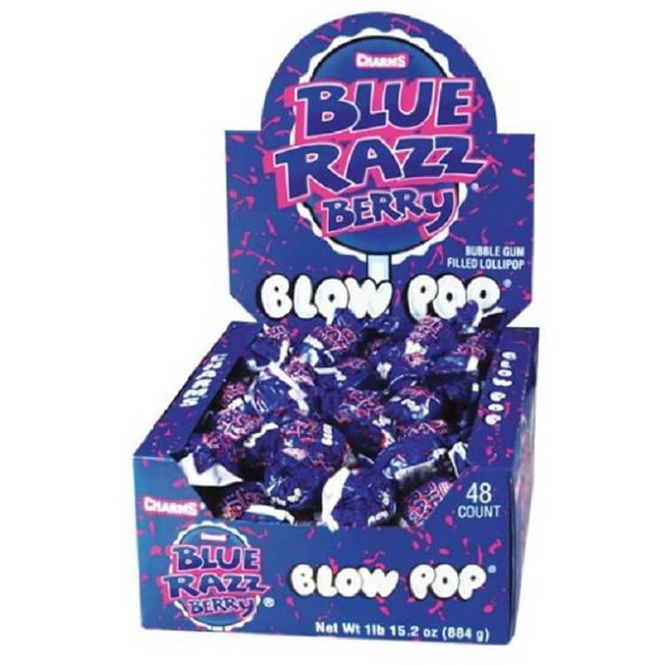 Charms Blue Razz Berry Blowpops
