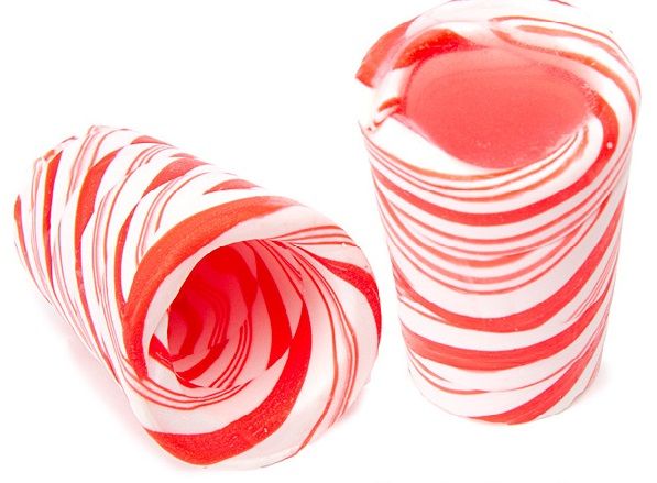 Peppermint Candy Shot Glasses