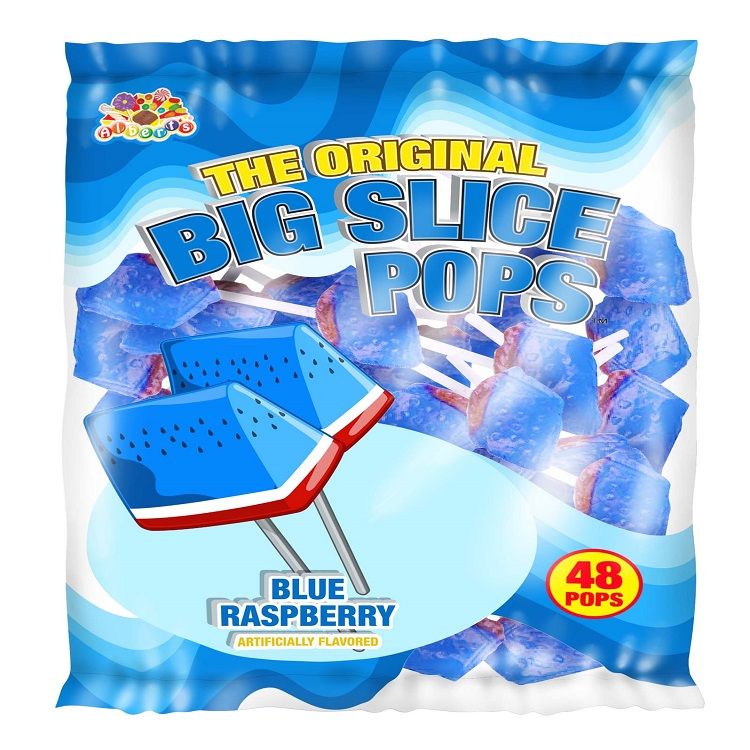 Big Slice Blue Raspberry Pop  1~48ct. Bag