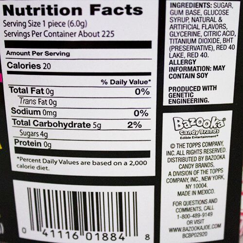 Original Bazooka Bubble Gum - 225ct.