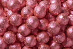 Bright Pink Foil Chocolate Balls 