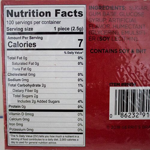 Teaberry Chewing Gum   