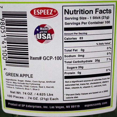 Espeez Green Apple Cube Pop ~ 100 Count  
