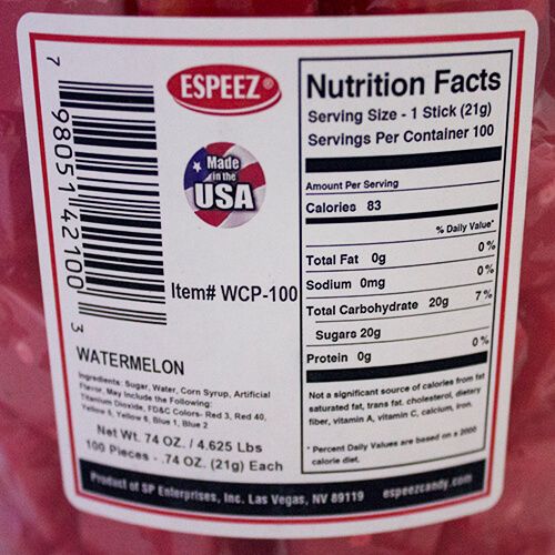 Espeez Watermelon Cube Pop ~ 100 Count 