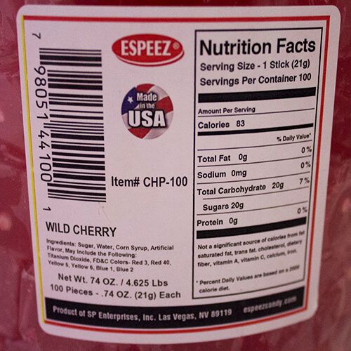 Espeez Wild Cherry Cube Pop ~ 100 Count