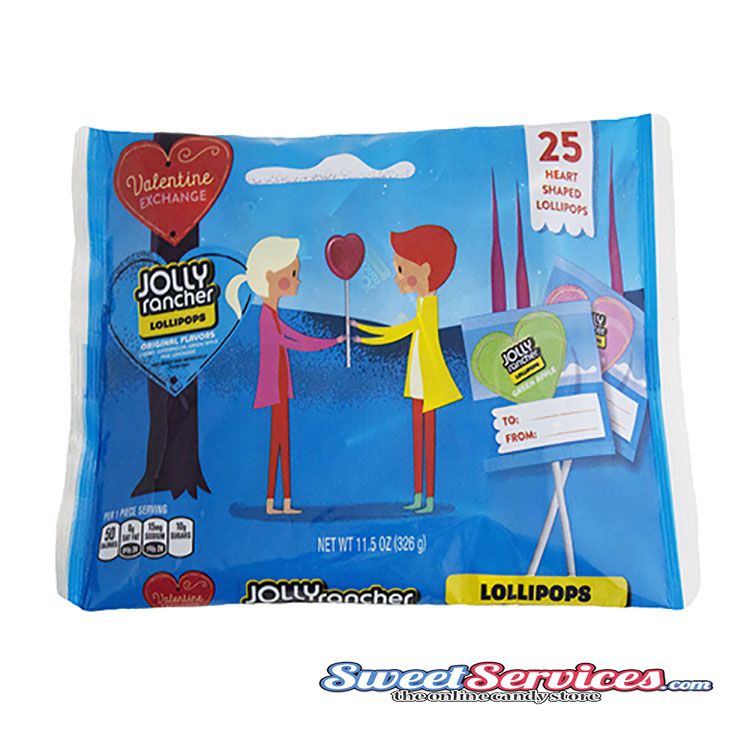 Jolly Rancher Heart Lollipops ~ 25 Count