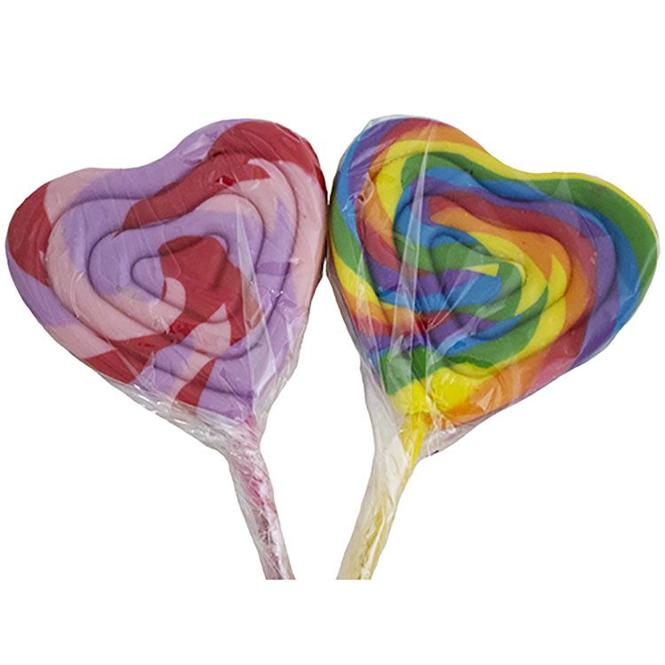 Squire Boone Heart Lollipops  ~ 48 Count   