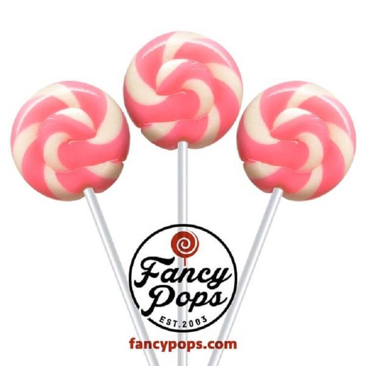 Fancy Pink Swirl Pops ~ 100 Count    