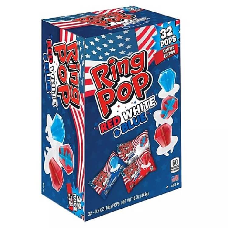 Red, White, & Blue Ring Pops