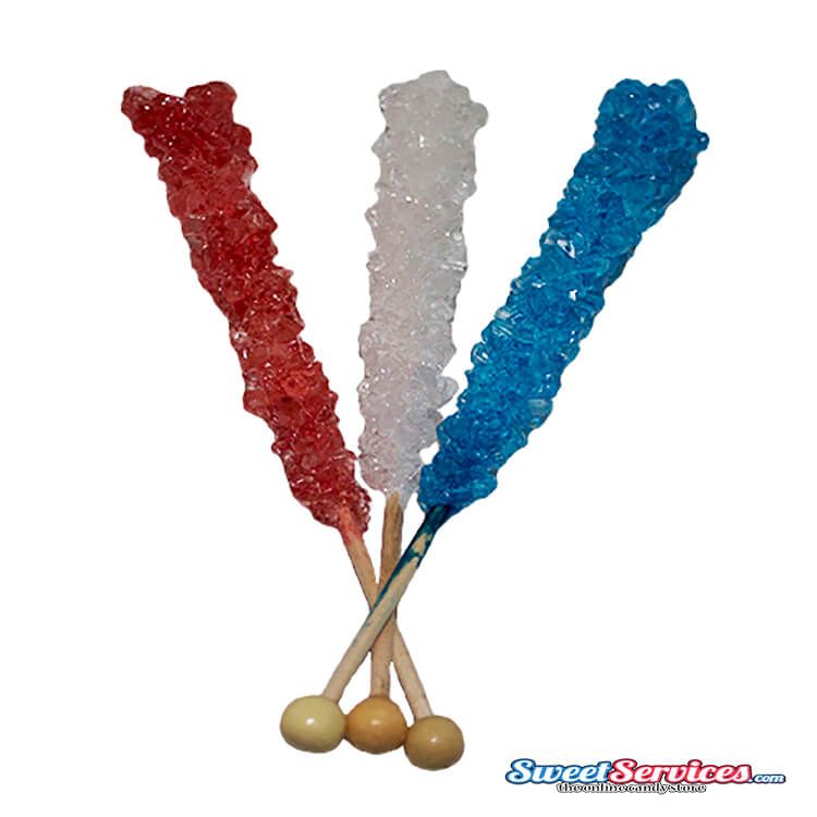 Patriotic Rock Candy Sticks ~ 24 Count  