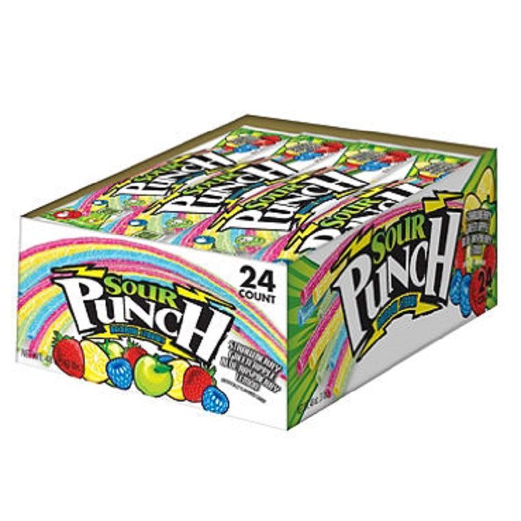 Sour Punch Straws Rainbow ~ 24ct   