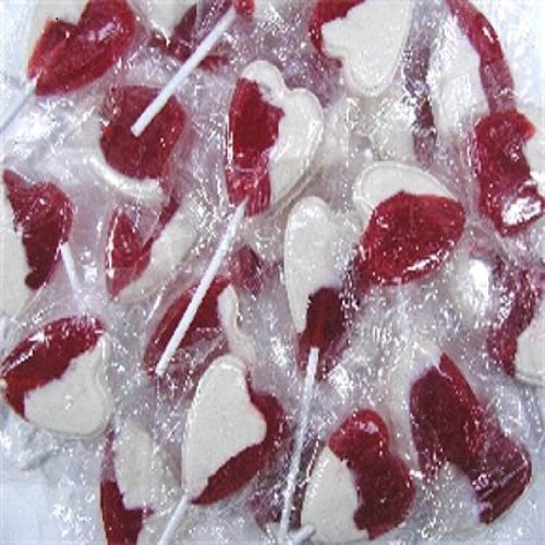 Strawberry and Cream Heart Pops