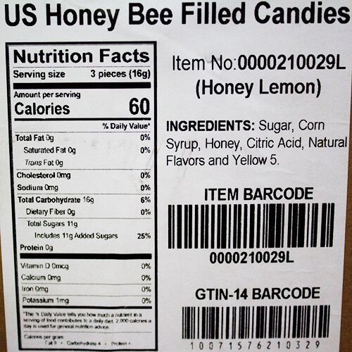 Primrose Honey Lemon Bee Filled Candy  