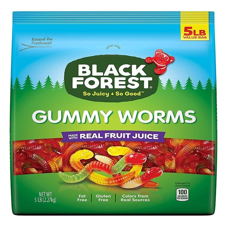 Black Forest Gummy Worms ~ 5lb Bag