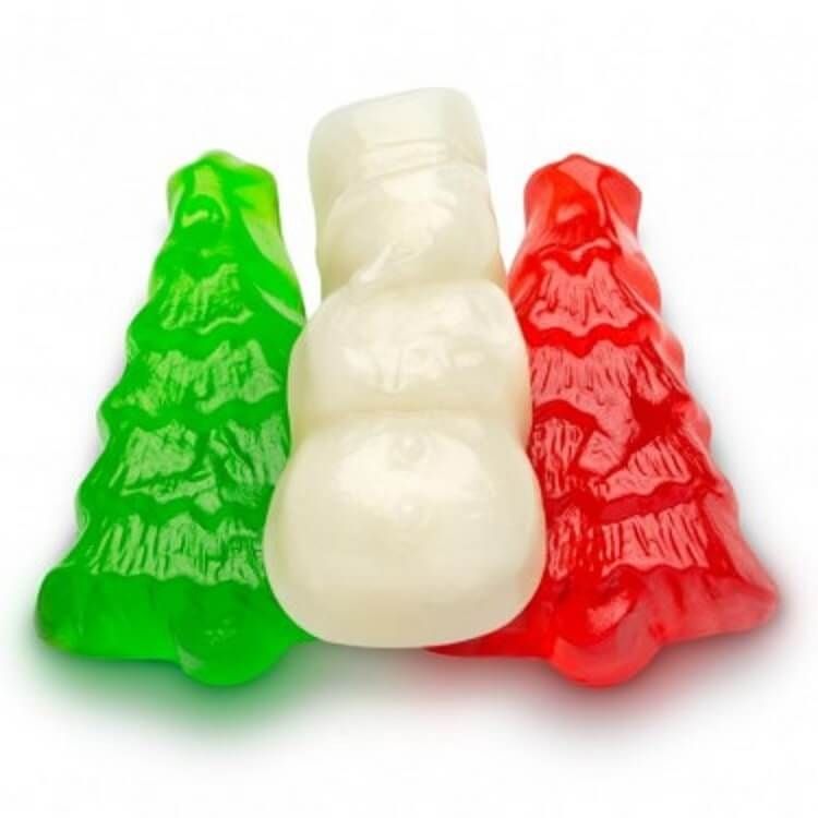 Albanese Assorted Snowmen and Christmas Trees ~ 5lb Bag