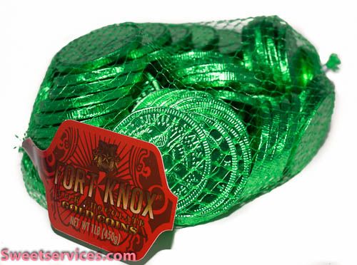 Fort Knox Chocolate Green Coins 
