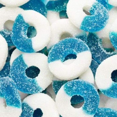 Albanese Blue Raspberry Gummi Rings ~ 4.5lb Bag
