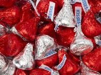 Hershey Red and Silver Kisses 200 Count Bag