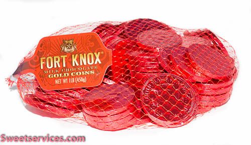 Fort Knox Chocolate Red Coins 
