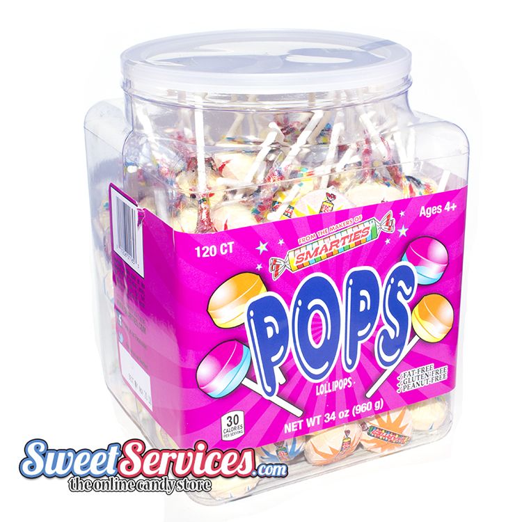 CeDe Smartie Lollipops ~ 120 Count Tub