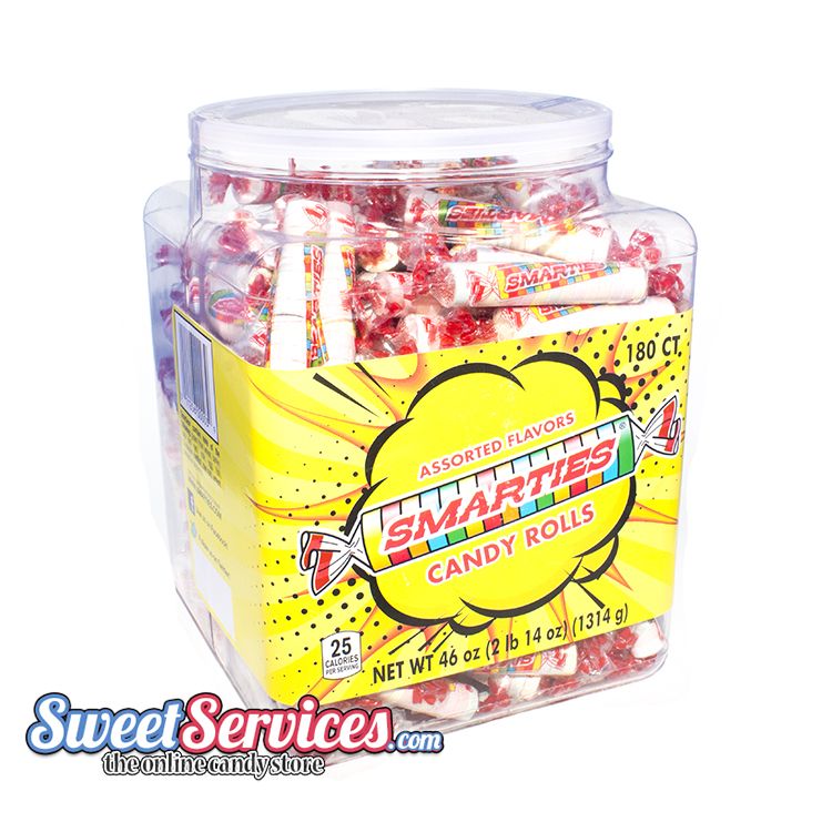 CeDe Smarties Candy Rolls in 180ct Jar