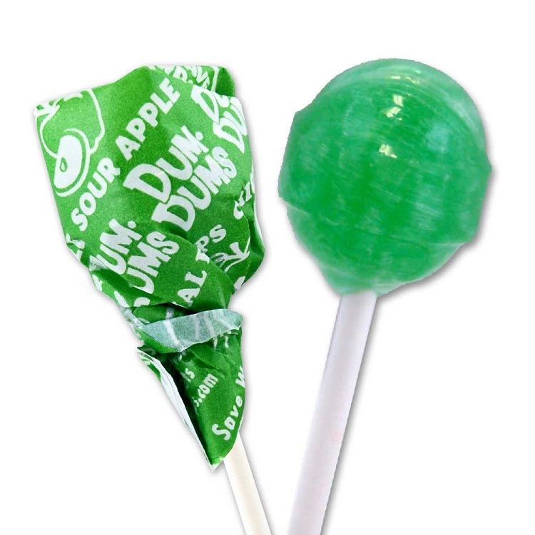 Sour Green Apple Dum Dum Pops  