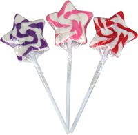 Squire Boone Star Lollipops  ~ 24 Count   