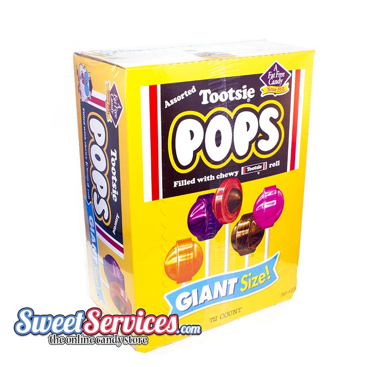 Giant Tootsie Roll Pops ~ 72 Count Box 