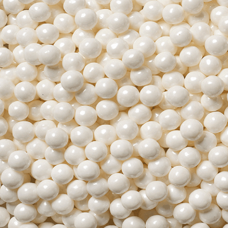 Pearl White Candy Beads ~ 2lbs.  