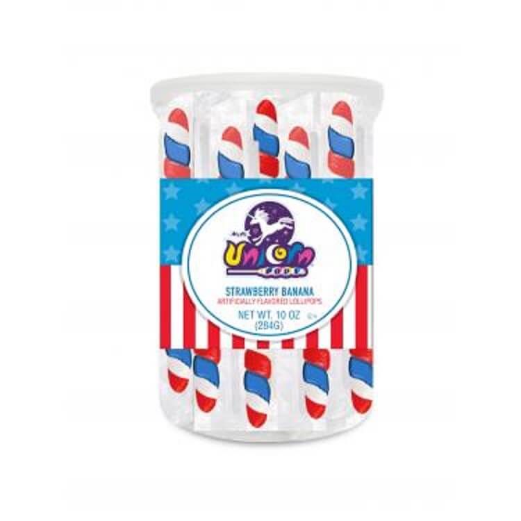 Red, White, & Blue Mini Unicorn Pops
