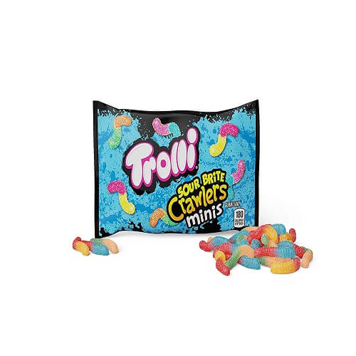 Trolli Sour Brite Crawlers Minis~18 Pouches 