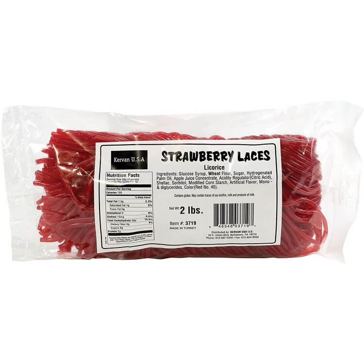 Kervan Strawberry Laces - 2lb Bag 