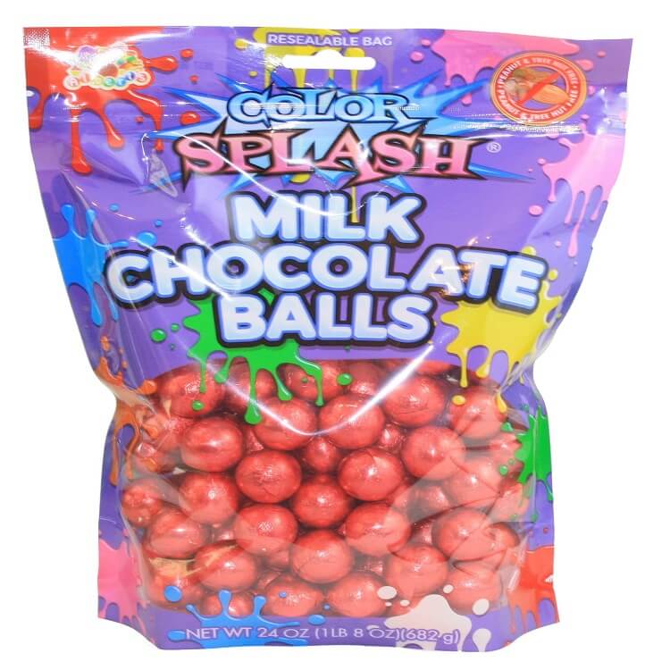 Albert's Color Splash Red Milk Chocolate Balls 