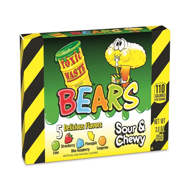 Toxic Waste Sour Gummy Bears Theater Box 