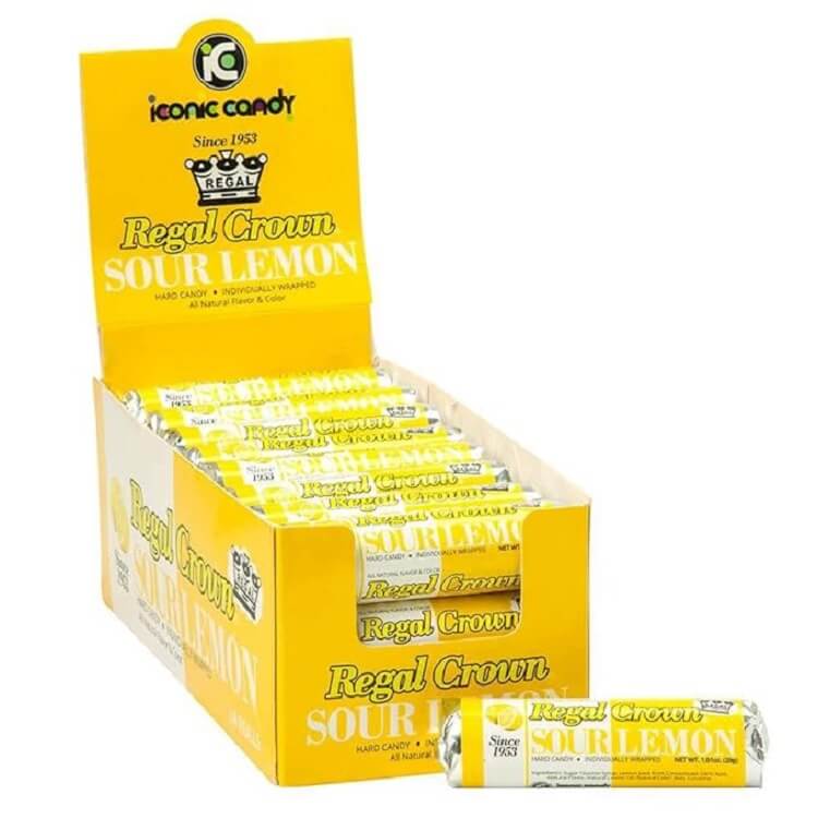 Regal Crown Sour Lemon Candy 24 Count