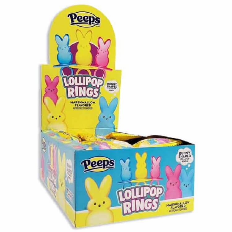 Peeps Bunny Lollipop Rings 24 Count
