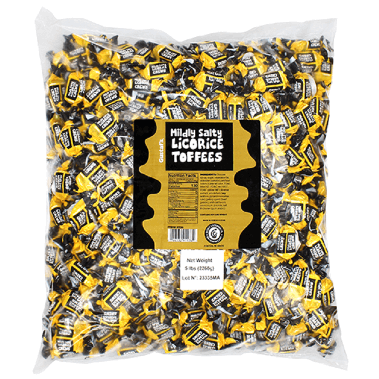Gustaf's Mildly Salty Licorice Toffees 5lb bag 