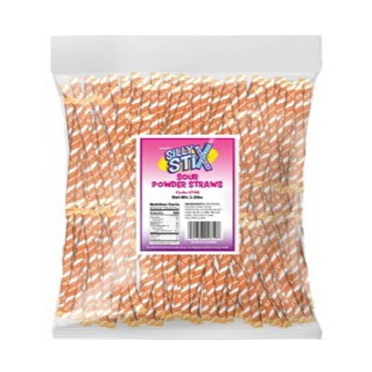 Orange Silly Stix Sour Powder Straws