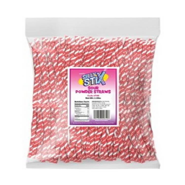 Red Silly Stix Sour Powder Straws