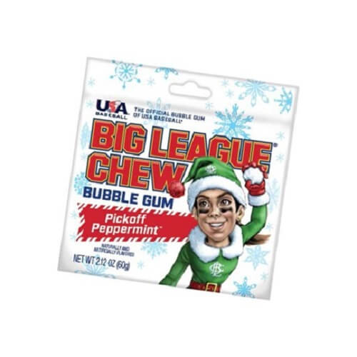 Pickoff Peppermint Big League Chew- 12 - 2.12oz Pouches