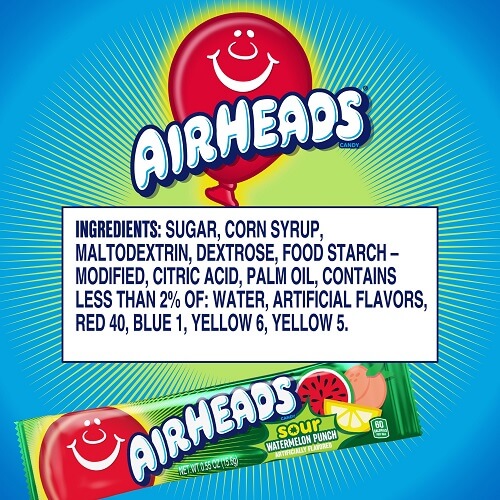 Airheads Sour Watermelon Punch Taffy Bars