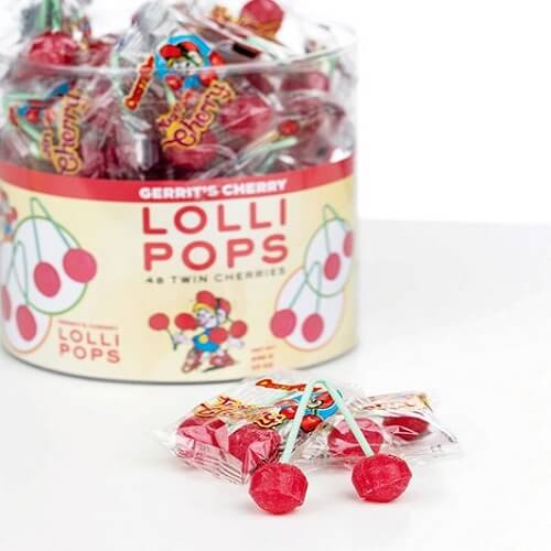 Twin Cherry Lollipops ~ 48 Count 