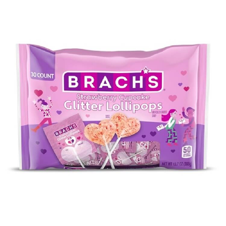 Brach's Strawberry Cupcake Glitter Pops