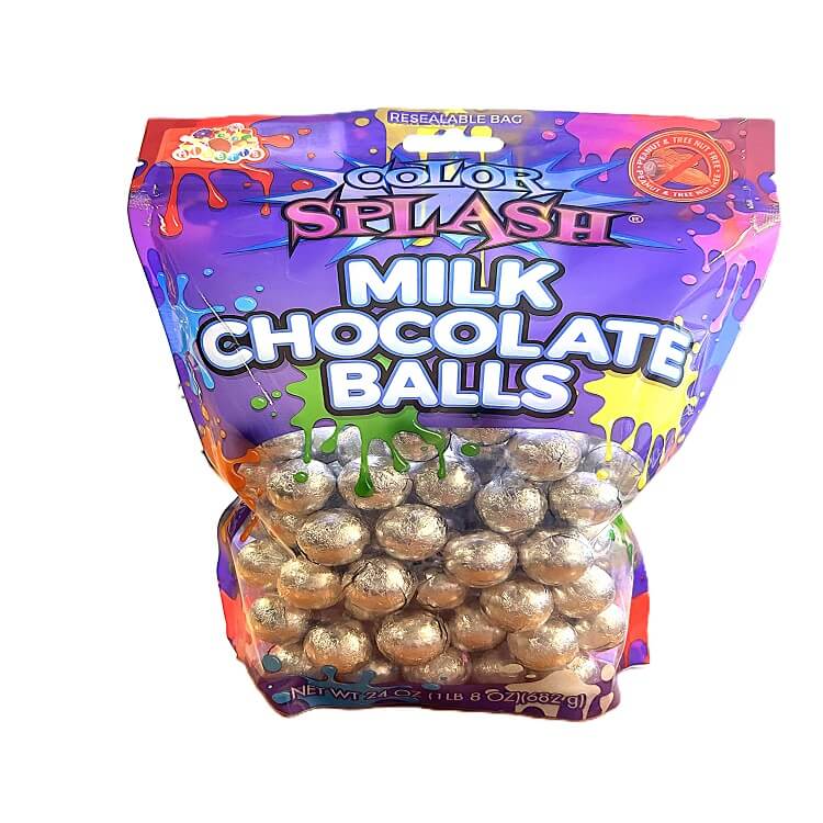 Albert's Color Splash Silver Milk Chocolate Balls